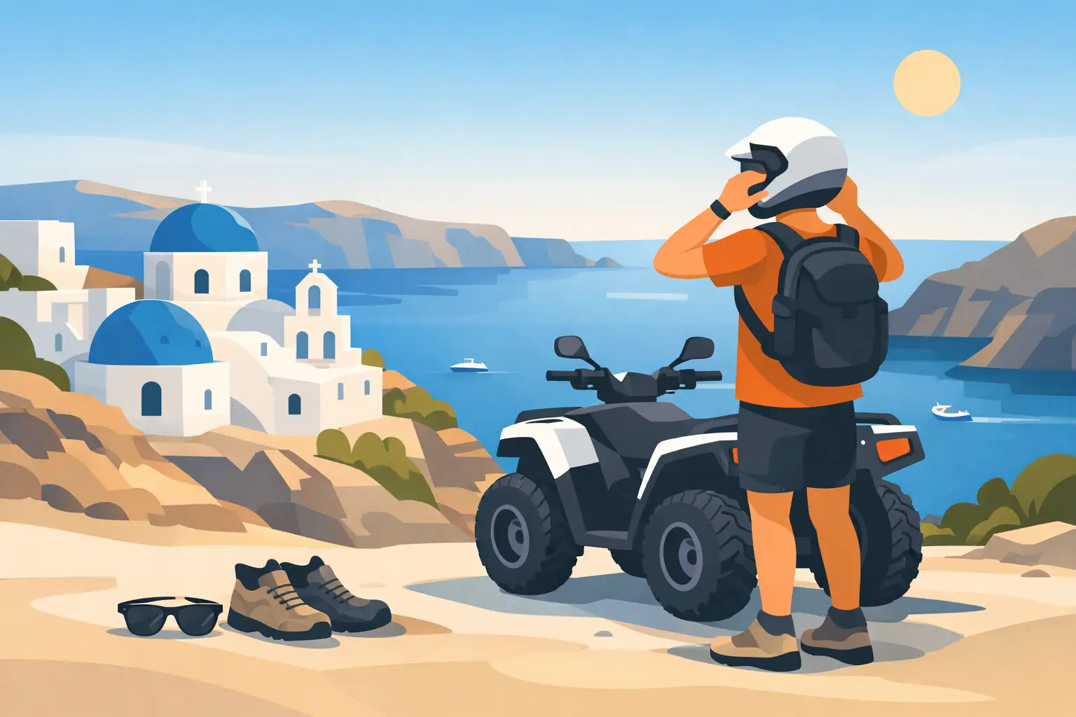 What to Wear on ATV Tour Santorini